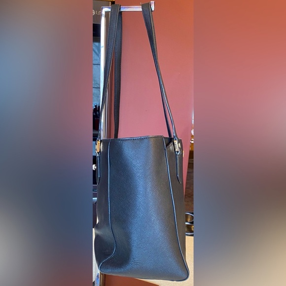 TORCH BURCH Small Robinson Black Saffiano Leather Tote Bag, GUC - Picture 3 of 16